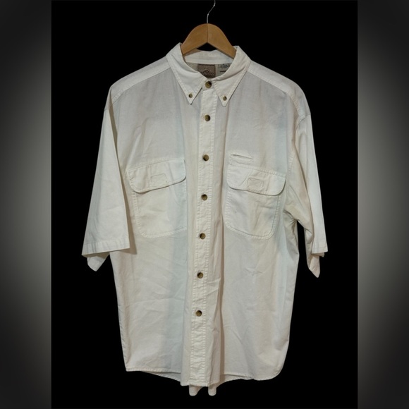 VTG Colorado Men's XL Single Stitch 1990's White Button-Up Short Sleeve Shirt - Picture 1 of 3